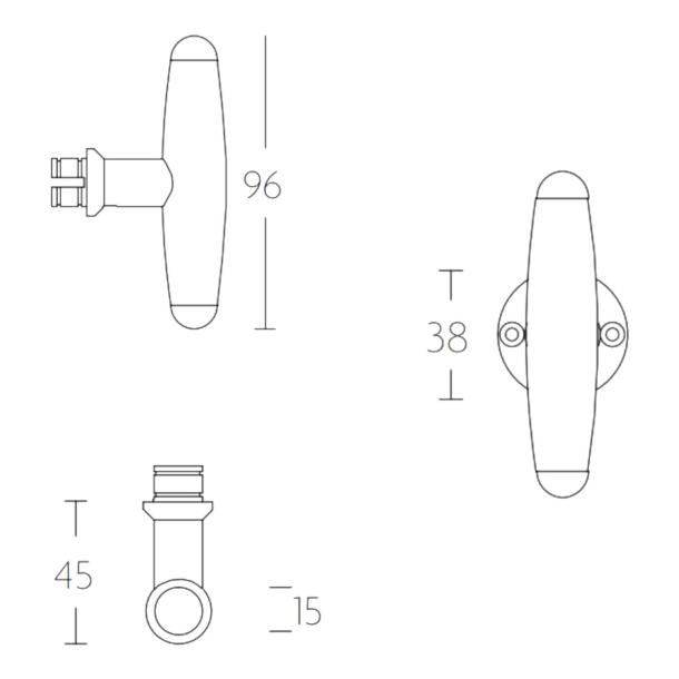 Drgreb - FORMANI - Poleret nikkel / Sort ibenholt tr - TIMELESS Model 1932TMRR38