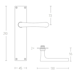 Drgreb - FORMANI med langskilt - Poleret nikkel - TIMELESS Model 1935MPSFC