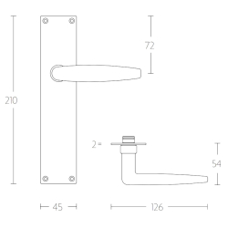 Drgreb - FORMANI med langskilt - Satin nikkel - TIMELESS Model 1938MPSFC
