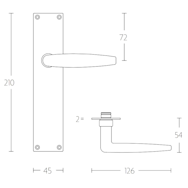 Drgreb - FORMANI med langskilt - Satin nikkel - TIMELESS Model 1938MPSFC