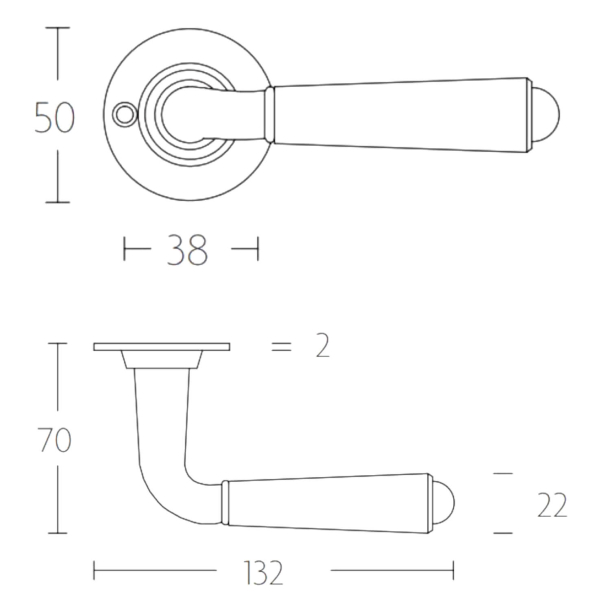 Drgreb - FORMANI - Poleret nikkel / Sort ibenholt tr - TIMELESS Model 1952GRR50