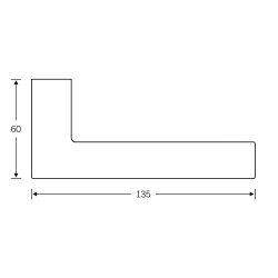 FSB Door handle with escutcheon - Dark bronze brushed aluminium - Peter Bastian - Model 1001