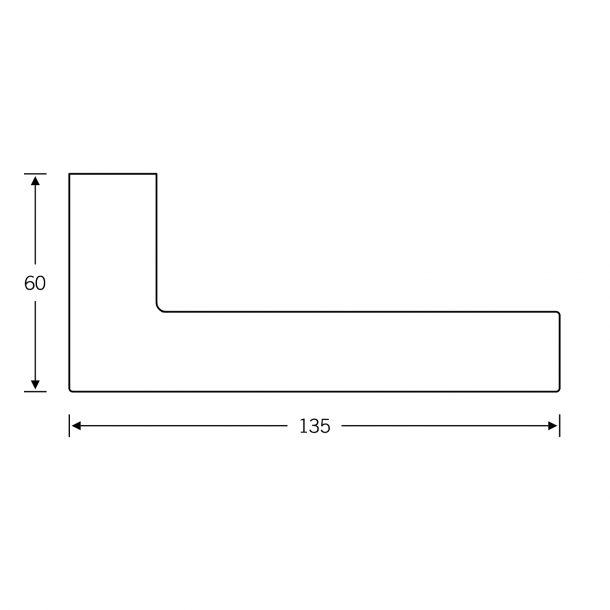 FSB Door handle with escutcheon - Dark bronze brushed aluminium - Peter Bastian - Model 1001