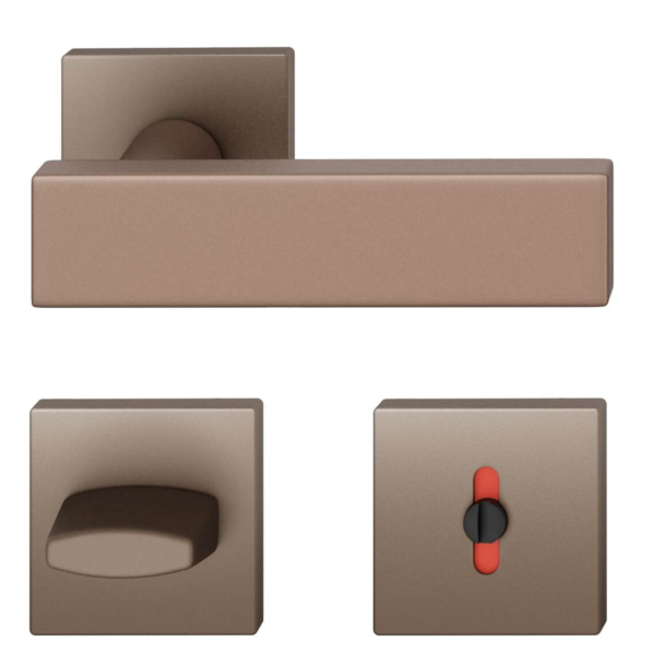 FSB Dörrhandtag med toalettlås - Medium brons - Johannes Potente - modell 1003 - DIN cc38