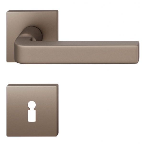 Klamka do drzwi - Aluminium / &#346;redni br&#261;z - David Chipperfield - Model 1004 - 12 1004 11302 0510