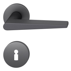 FSB Door handle with escutcheons - Black aluminium - Johannes Potente - Model 1005