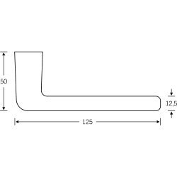 Klamka z rozet&#261; z profilu euro - Czarne aluminium - Hans Poelzig - Model 1012