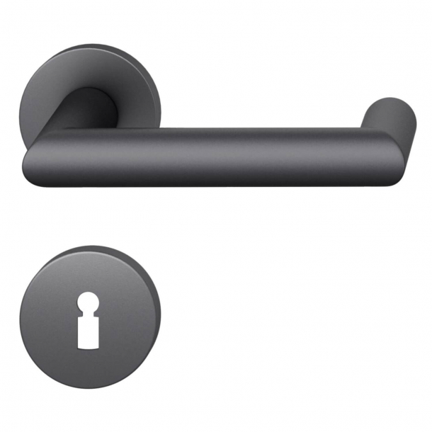 FSB Door handle with escutcheon - Black aluminium - FSB Workshop - Model 1016