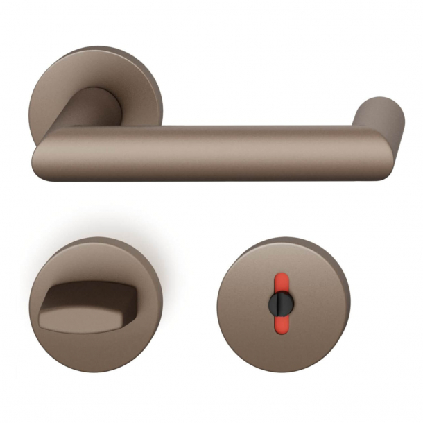 Drrhandtag med WC-beslag - FSB - Medium brons - BODA - FSB Workshop - modell 1016