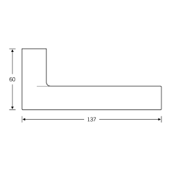 FSB Door handle - Brushed aluminium - FSB Workshop - Model 1021