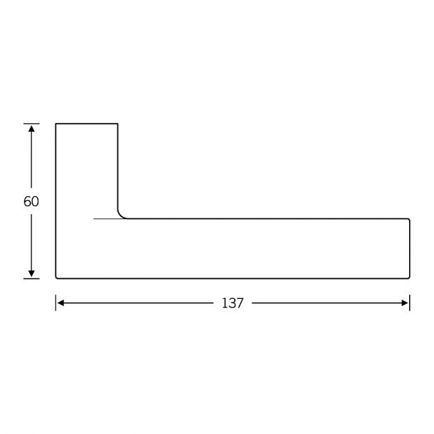 FSB Door handle - Brushed aluminium - FSB Workshop - Model 1021