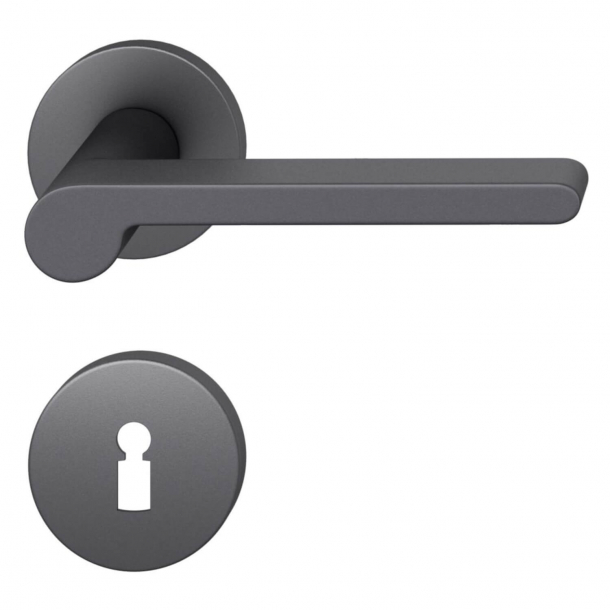 FSB Door handle with escutcheon - Black aluminium - FSB Workshop - Model 1021