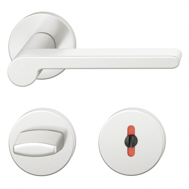 FSB Door handle with privacy lock - Brushed aluminium - DIN cc38 - FSB Workshop - Model 1021