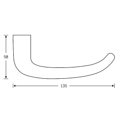 FSB Door handle - Dark bronze brushed aluminium - Johannes Potente - Model 1023