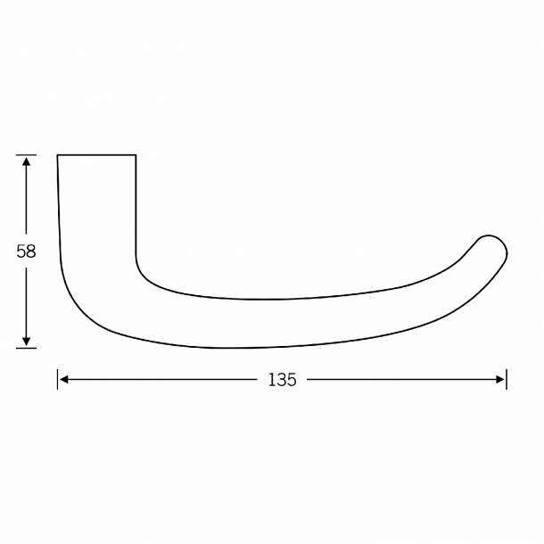FSB Door handle - Dark bronze brushed aluminium - Johannes Potente - Model 1023