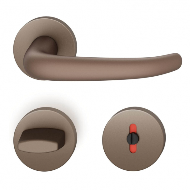 Dørgreb med toiletbesætning - FSB - Medium bronze - BODA - Johannes Potente - Model 1023
