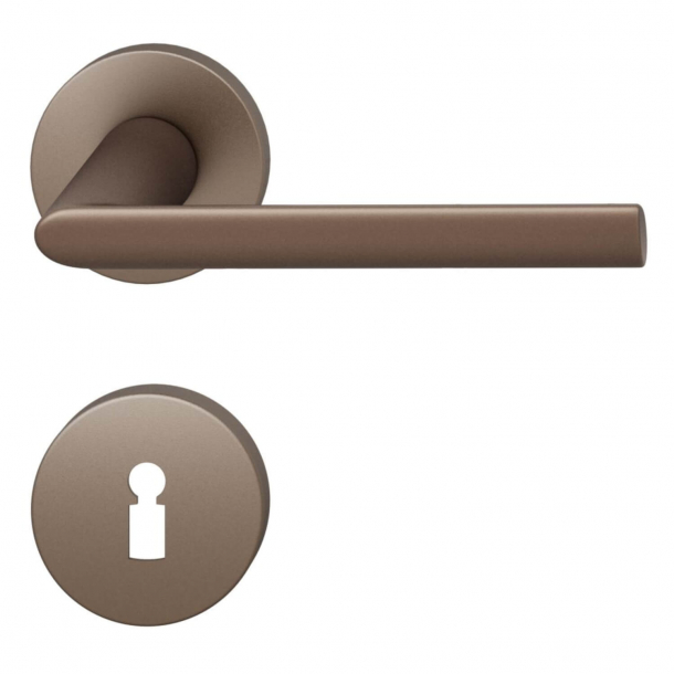 FSB Door handle with escutcheon - Medium bronze brushed aluminium - FSB Workshop - Model 1025