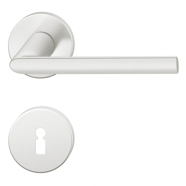 FSB Door handle with escutcheon - Brushed aluminium - FSB Workshop - Model 1025