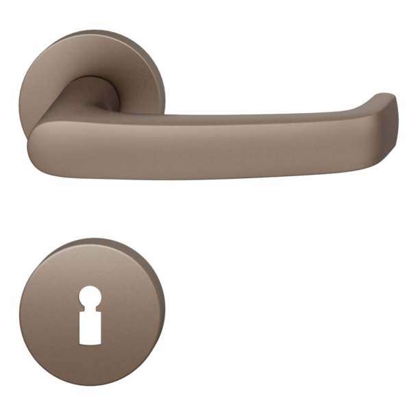 FSB Door handle with escutcheon - Medium bronze - Wehag company - Model 1045