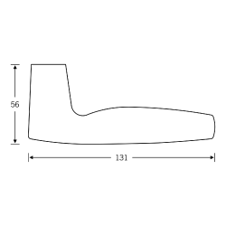 FSB Trgriff mit Schlsselschild - Schwarzes Aluminium - Johannes Potente - Modell 1051