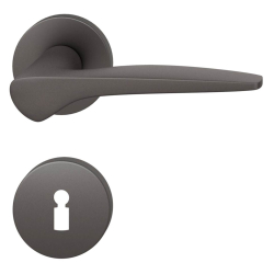 FSB Door handle with escutcheon - Dark bronze brushed aluminium - Johannes Potente - Model 1051