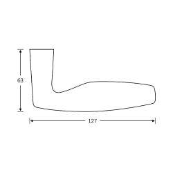 FSB Door handle with privacy lock - Brushed aluminium - Jan Roth - Model 1057