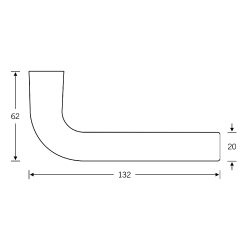 FSB Door handle with privacy lock - Black aluminium - DIN cc38 - FSB Workshop - Model 1075