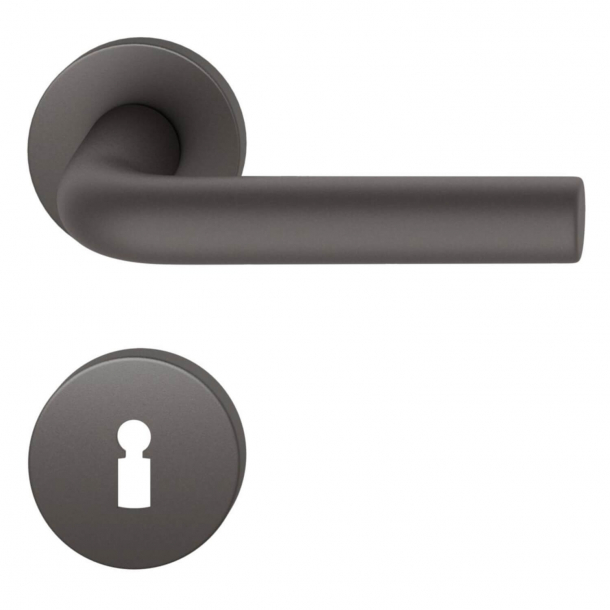 FSB Door handle with escutcheon - Dark bronze brushed aluminium - FSB Workshop - Model 1075