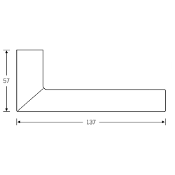 FSB Trgriff mit Schlsselschild - Aluminium gebrstet - Robert Mallet-Stevens - Modell 1076
