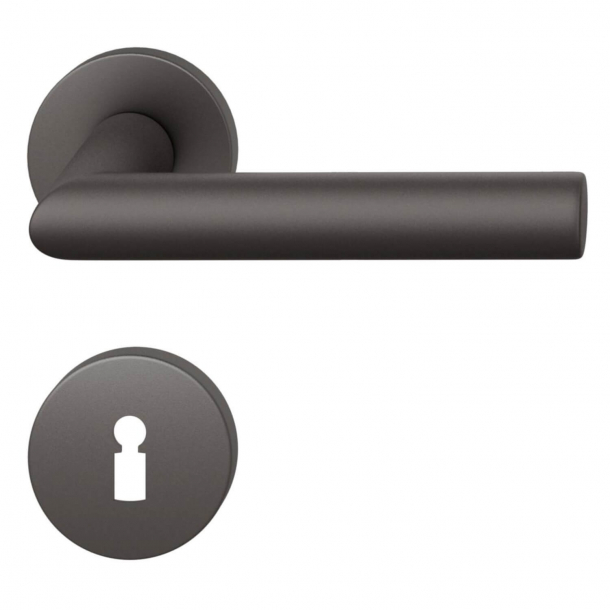 FSB Door handle with escutcheon - Dark bronze - Robert Mallet-Stevens - Model 1076