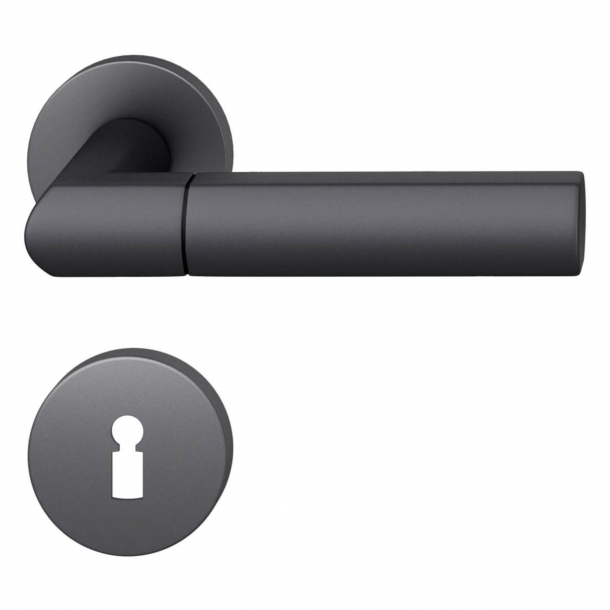 FSB Door handle with escutcheon - Black aluminium - Christoph Ingenhoven - Model 1078