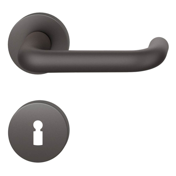 FSB Door handle with escutcheon - Dark bronze - Johannes Potente - Model 1080