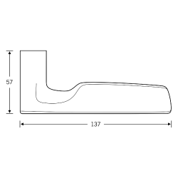 FSB Door handle - Black aluminium - Helmut Jahn - Model 1093