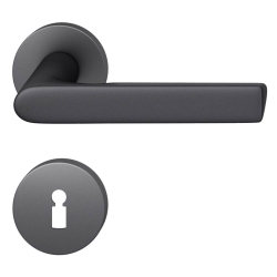 FSB Door handle with escutcheon - Black aluminium - Helmut Jahn - Model 1093