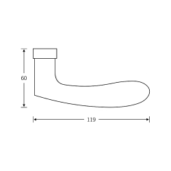 FSB Door handle - Dark bronze brushed aluminium - FSB Workshop - Model 1106