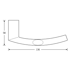 Drrhandtag med nyckelskylt - FSB - Svart aluminium - Hartmut Weise - Modell 1107