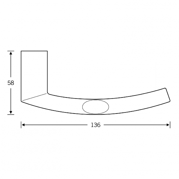 Drrhandtag med nyckelskylt - FSB - Svart aluminium - Hartmut Weise - Modell 1107