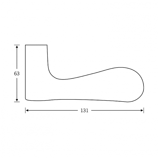 FSB Door handle - Dark bronze brushed aluminium - Jasper Morrison - Model 1144