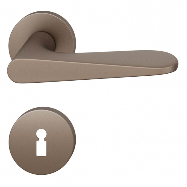 FSB Door handle with escutcheon - Medium bronze - Jasper Morrison - Model 1144