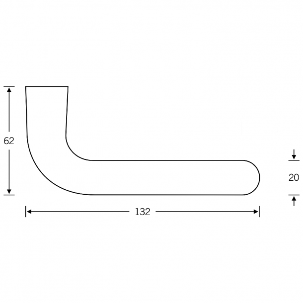 FSB Door handle Brushed aluminium Ludwig Wittgenstein Model 1147 FSB door handle