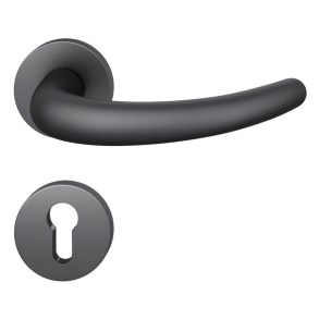 FSB Door handle with euro profile escutcheon - Black aluminum - FSB Workshop - Model 1160