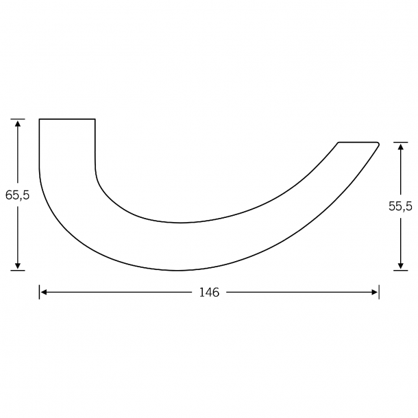 FSB Door handle - Dark aluminium - FSB Workshop - Model 1160