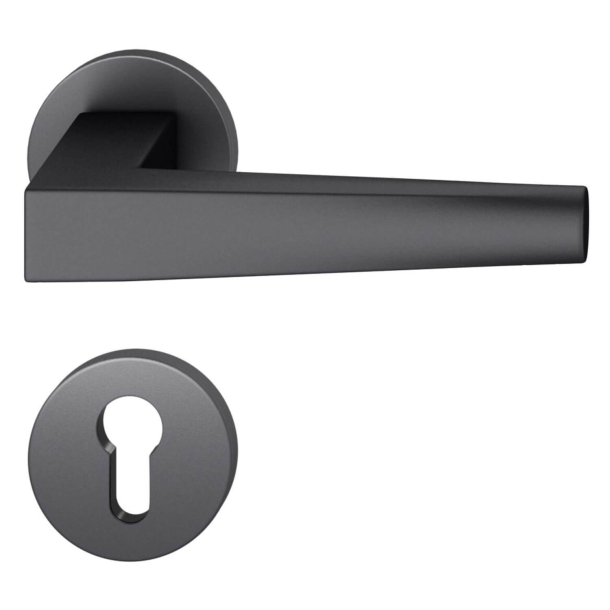 FSB Klamki - Czarne aluminium - Drzwi zewn&#281;trzne - Johannes Potente - RDAI - Model 1241