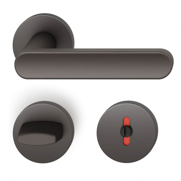FSB Door handle with privacy lock - Dark bronze - FSB Workshop - Model 1259