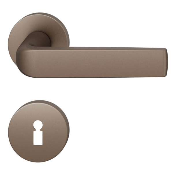 FSB Door handle with escutcheon - Medium bronze - Mies van der Rohe - Model 1267