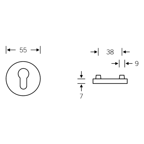 FSB Europrofile PZ - Blasted black - cc38 mm