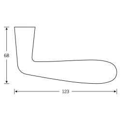 FSB Door handle with euro profile escutcheon - Black aluminum - Johannes Potente - Model 1027