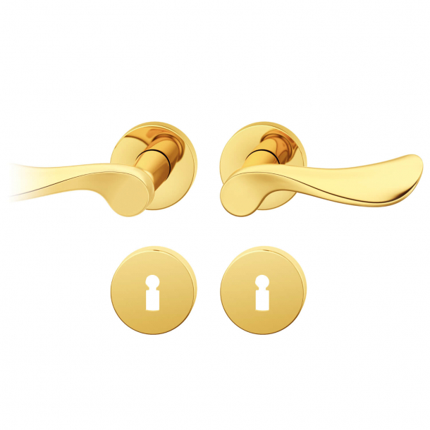 Klamka do drzwi - Mosiądz - Projekt Johannesa Potente - Model 1020