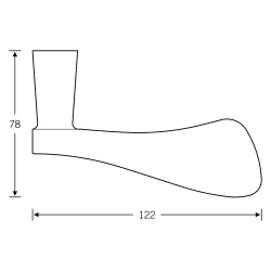 Klamka do drzwi - Mosiądz - Projekt Johannesa Potente - Model 1020