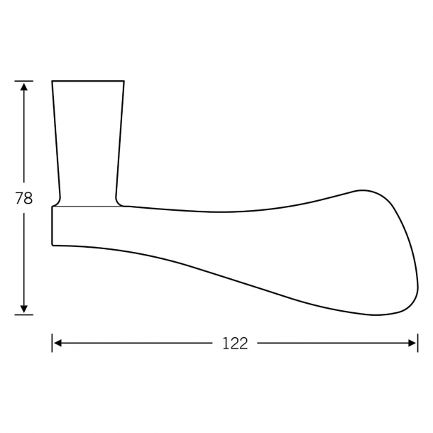 Klamka do drzwi - Mosiądz - Projekt Johannesa Potente - Model 1020
